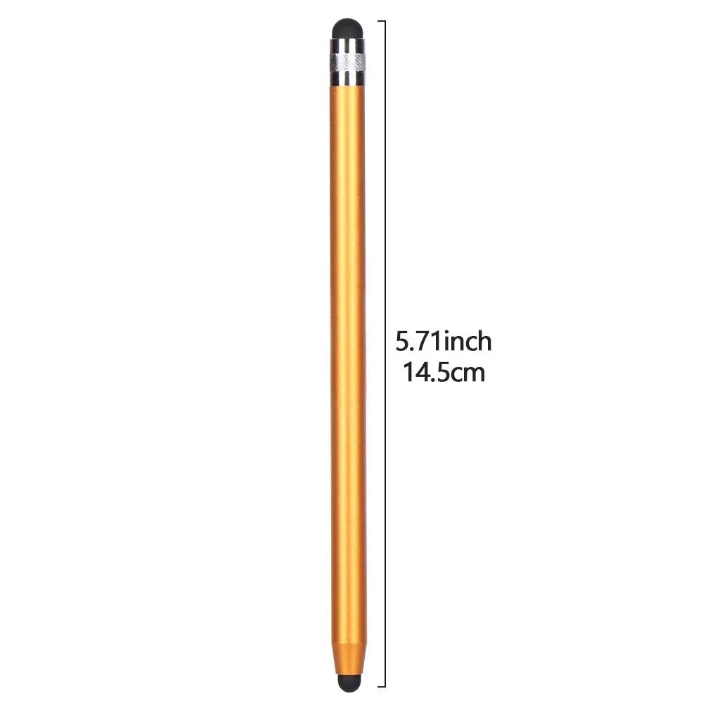 14cm Universal Pencil Double Dual Silicon Head Touch Capacitive Screen Stylus Caneta Capacitiva Pen For Ipad Tablet Smartphone