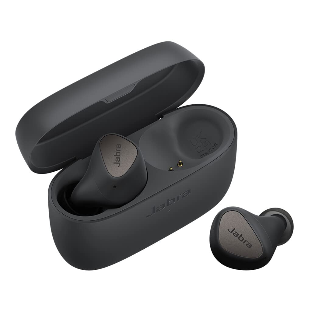 Jabra Elite 4 Écouteurs intra-auriculaires Bluetooth actifs écouteurs sans fil avec ajustement sportif sécurisé 4 microphones intégrés suppression active du bruit technologie Hearthrough réglable noir