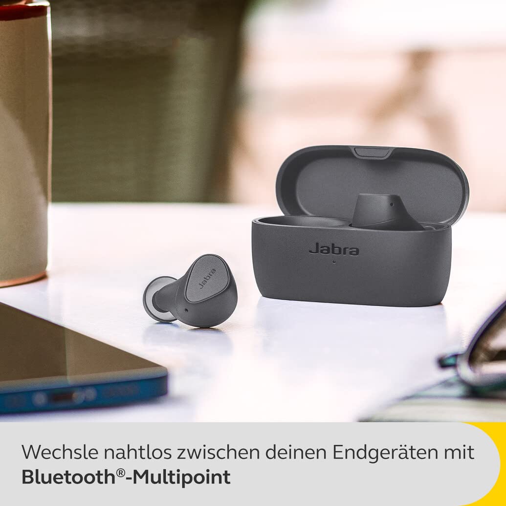 Jabra Elite 4 Écouteurs intra-auriculaires Bluetooth actifs écouteurs sans fil avec ajustement sportif sécurisé 4 microphones intégrés suppression active du bruit technologie Hearthrough réglable noir