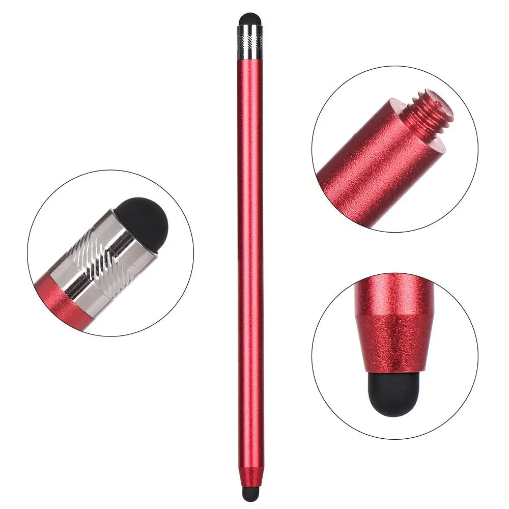 14cm Universal Pencil Double Dual Silicon Head Touch Capacitive Screen Stylus Caneta Capacitiva Pen For Ipad Tablet Smartphone